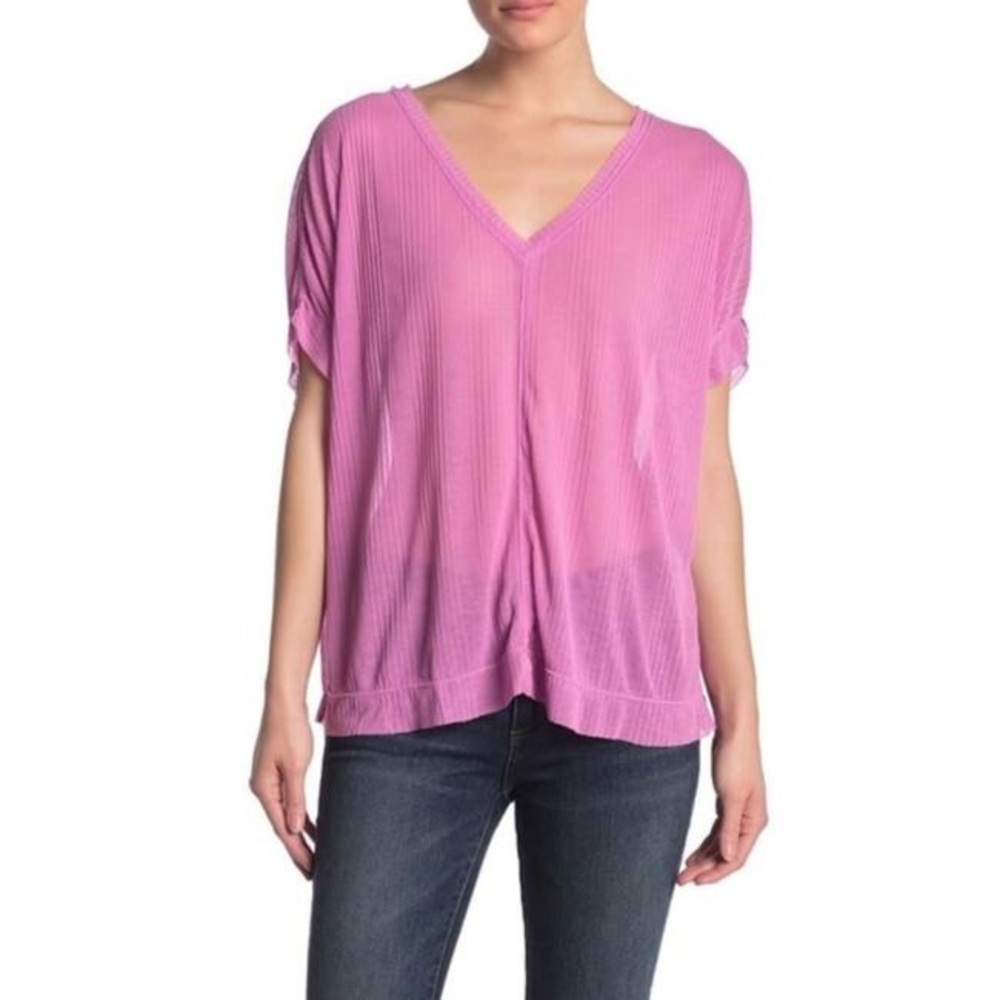 We the Free Sadie V Neck in Jungle Orchid